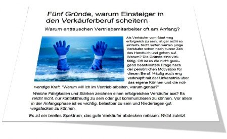 Warum enttäuschen Vertriebsmitarbeiter oft am Anfang?