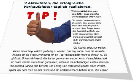 Welche Aktivitäten sorgen dafür, dass manche Verkaufsleiter TOP sind?