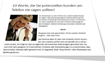 Worte, die Verkäufer nie zum Kunden sagen sollten