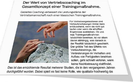 Gezieltes Coaching verbessert die Leistung der Vertriebsmannschaft